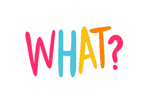 Lettering What Sticker by Linzie Hunter
