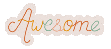 Awesome Typography Sticker