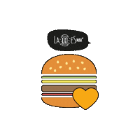 Burger Sticker by lahesmuda