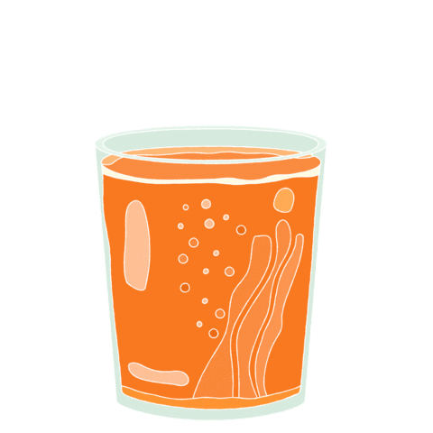 Orange Juice Drink Sticker by mnnfrr