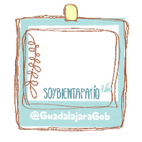 Gobierno-de-Guadalajara blue azul polaroid marco Sticker