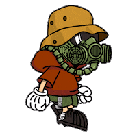 Cartoon 歩く Sticker