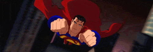 flying dc comics GIF