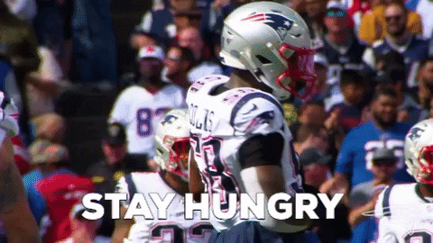 Stay Hungry Reaction GIF by New England Patriots