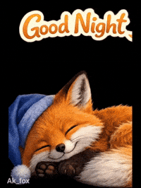 Ak_fox animation sleep good night sleeping fox GIF