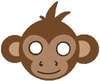 Mask Monkey Sticker by zartmintdesign