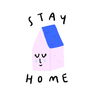 Stay Home Sticker by Patricia Tjandra
