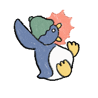 Morinoasobiba penguin surprised sauna びっくり Sticker