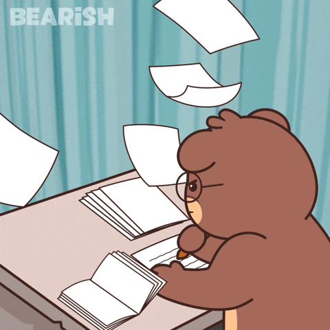 Studying Teddy Bear GIF by BEARISH