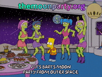 themoonparty party space moon 2024 GIF