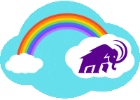 Rainbow Mammoths Sticker by Amherst College