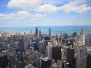 blue sky chicago GIF