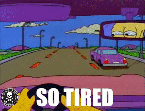 Tired Homer Simpson GIF by Death Wish Coffee
