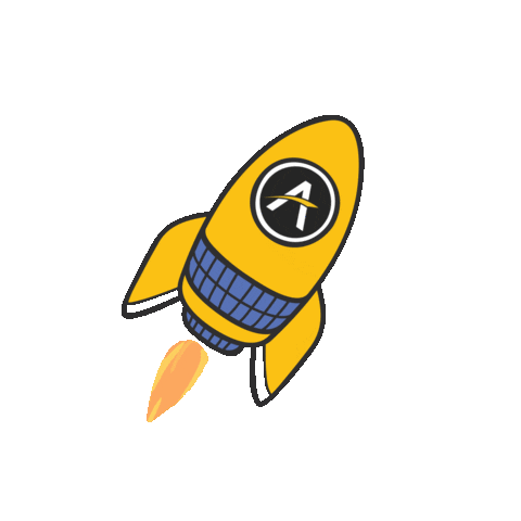 Space Rocket Sticker by ACCT