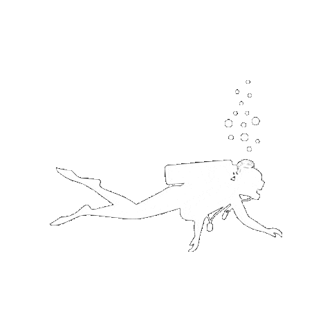 midwestmermaids scuba diving scuba diver female scuba diver woman scuba diver Sticker