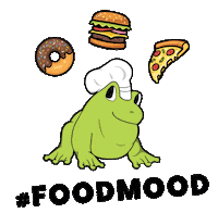 Fun Eating Sticker by One Fat Frog