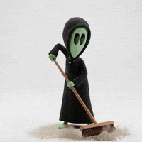 Cleaning Broom GIF by Lonely Aliens