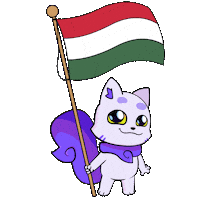 Flag Hungary Sticker by Lucky Kat Studios