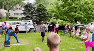 Couple Holds WWE-Style Gender Reveal Party