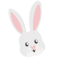 bunny rabbit Sticker by laughlau