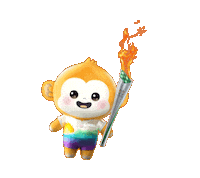 Torch Relay Monkey Sticker by The World Games