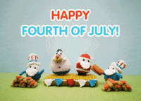 Independence Day Knitting GIF