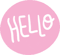 fabsno hello pink circle scribble Sticker