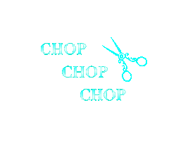MichaelJohnHA scissors chop hair cut chop chop chop Sticker
