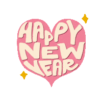 New Year Heart Sticker by Pallavi - A Day To Make