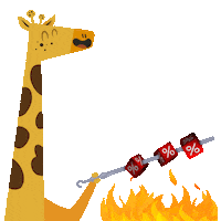 OGirafinha churrasco churras girafa esquenta black friday Sticker