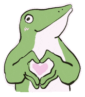 Frog Love Sticker by 河童堂