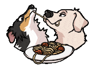 Hungry Golden Retriever Sticker