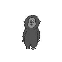 onaggy love heart gorilla はーと Sticker