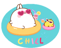 Summer Vibing Sticker by Molang