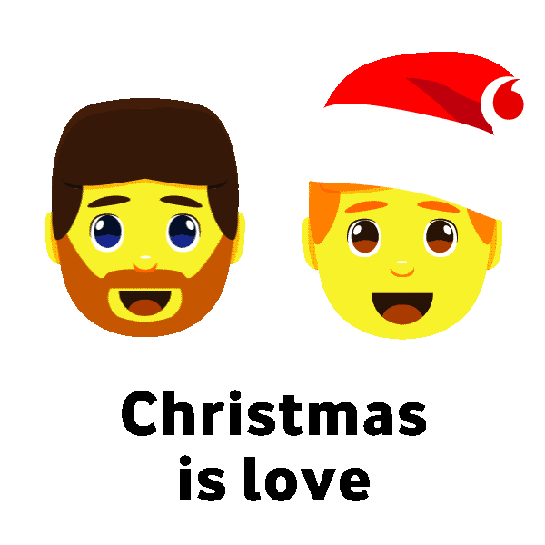 merry christmas love Sticker by Vodafone