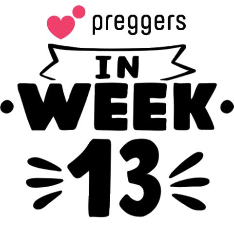 Pregnancy Week 13 Sticker by Preggers