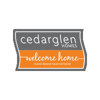 Cedarglen_Homes welcome home cedarglen cedarglen homes welcome home mat Sticker