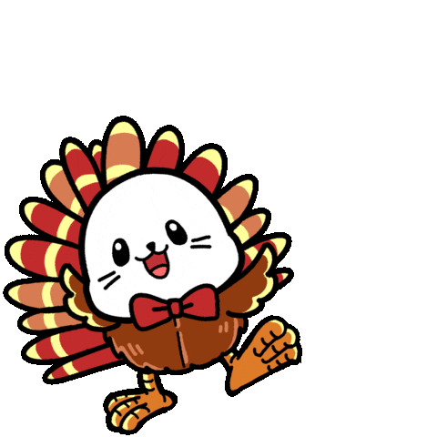 Turkey Dinner Dancing Sticker by Sappy Seals