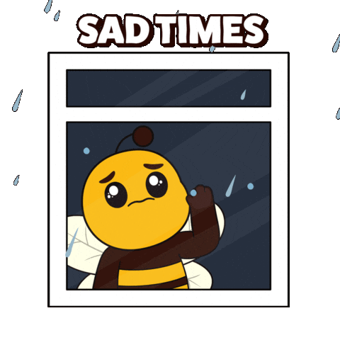 Sad Miss You Sticker by Plan Bee Studios