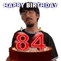 84 Birthday Sticker