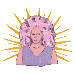 Kinibe rupaul paul away ru Sticker