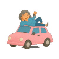 Happy Old Lady Sticker by CARS (Charitable Adult Rides & Services)