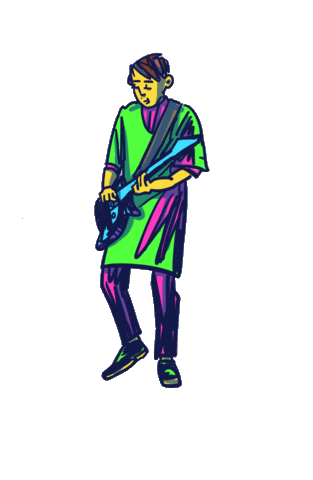 razzzsz electropop razz hiroshimadandys Sticker