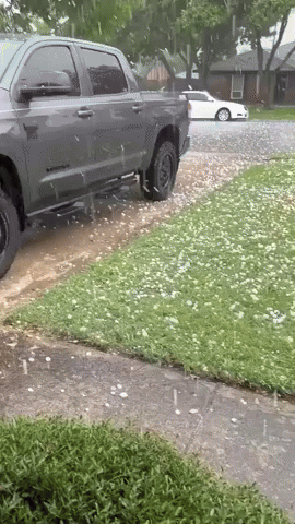 Hail Lashes Homes in Northern Texas