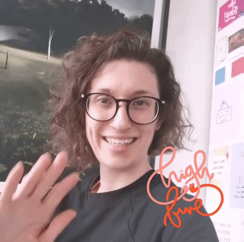 amycaiger giphyattribution congratulations high five woohoo GIF
