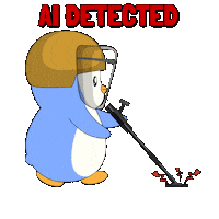Artificial Intelligence Penguin Sticker by Pudgy Penguins