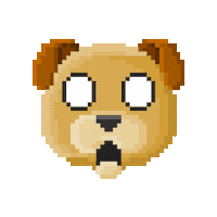 R74n dog omg shocked puppy Sticker