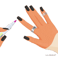 Black Pink Nails Sticker by L.A. COLORS Cosmetics