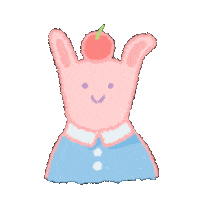 Monya2410 smile sleepy rabbit 토끼 Sticker