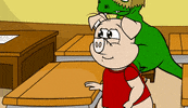 pig yes GIF by Estudios Animeco
